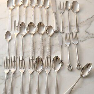 27 Pc Set Fine Silver Flatware in a variety of brand Stainless Steel